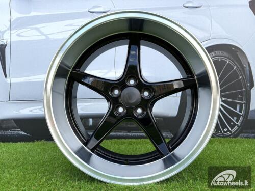 Ratlankis Volvo Ocean MK 18 Style R18X8.5 5X108 ET6 65.1 Black with Diamond Cut Lip (240, 740, 940)