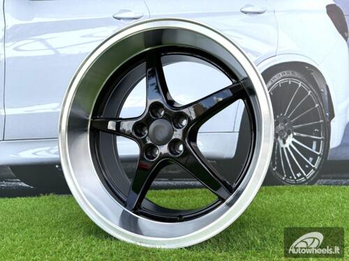 Ratlankis Volvo Ocean MK 18 Style R18X8.5 5X108 ET6 65.1 Black with Diamond Cut Lip (240, 740, 940)