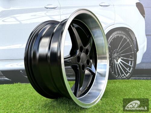 Ratlankis Volvo Ocean MK 18 Style R18X8.5 5X108 ET6 65.1 Black with Diamond Cut Lip (240, 740, 940)