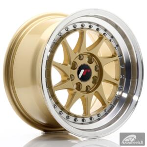 JR Wheels JR26 15x8 ET25 4x100/108 Gold w/Machined Lip