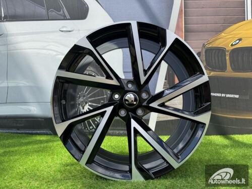Ratlankis R17x7  5X112  ET  46  57.1  FE181  (BK5804)  Black Polished (MB)  For SKODA  (L3+R)
