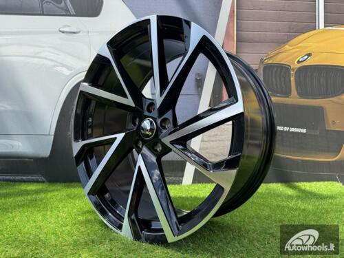 Ratlankis R17x7  5X112  ET  46  57.1  FE181  (BK5804)  Black Polished (MB)  For SKODA  (L3+R)