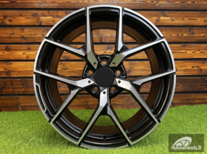 Ratlankis R18x8  5X112  ET  35  66.6  XE137  (YF5726)  Black Polished (MB)  For MER  (K7)  (HYBRID FORGED)