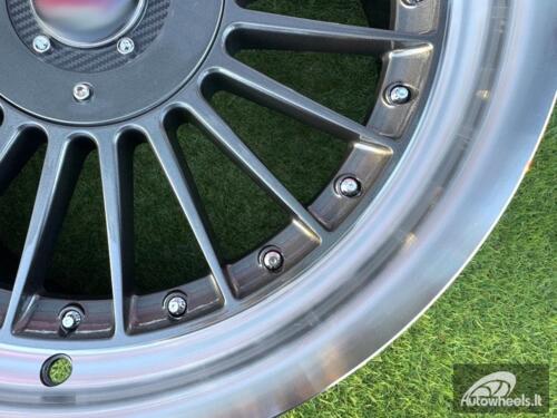 Ratlankis Alpina Classic Style  R19X10J 5X112/5X120 ET20 74.1 Grey with Diamond cut lip and silver rivets