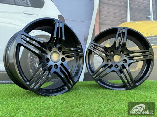 Ratlankis Porsche 911 997 Turbo Style R19X9.5J 5X130 ET46 71.6 Black half matt