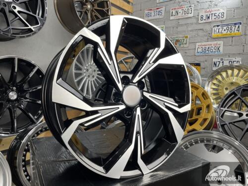 Ratlankis R18x8  5X112  ET  45  66.5  B5893  Black Polished (MB)  For AUD  (K2)