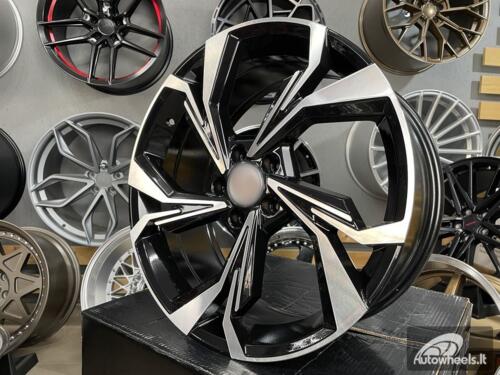 Ratlankis R18x8  5X112  ET  45  66.5  B5893  Black Polished (MB)  For AUD  (K2)