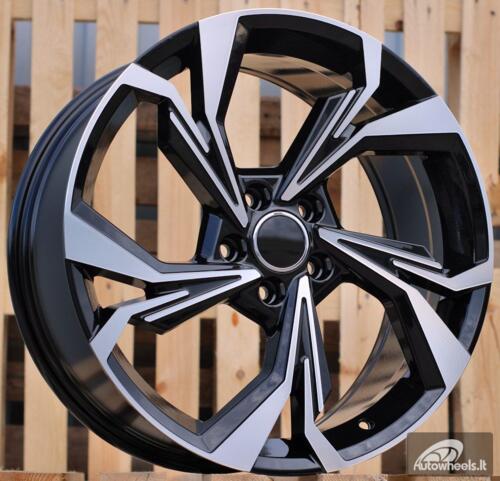 Ratlankis R18x8  5X112  ET  45  66.5  B5893  Black Polished (MB)  For AUD  (K2)