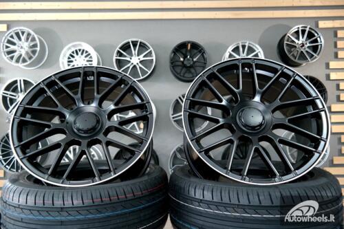 Ratlankis R17x7.5  5X112  ET  40  66.6  B1268  (XF083)  Black Half Matt+Polished Lip (BLHMPL)  For MER  (Z6)  (HYBRID FORGED)