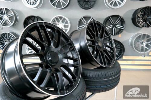 Ratlankis R17x7.5  5X112  ET  35  66.5  B1268  (H3368F)  Black+Polished Lip (BLPL)  For MER  (Z3)  (HYBRID FORGED)
