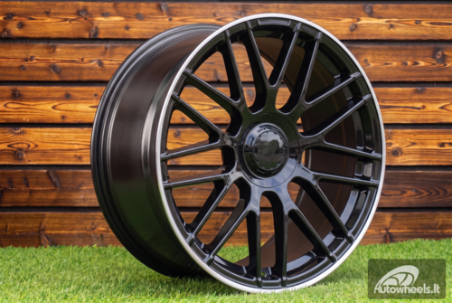 Ratlankis R17x7.5  5X112  ET  35  66.5  B1268  (H3368F)  Black+Polished Lip (BLPL)  For MER  (Z3)  (HYBRID FORGED)