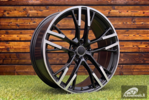Ratlankis R19x8.5  5X112  ET  34  66.5  F726  Black Polished (MB)  For AUD  (K8)  (HYBRID FORGED)