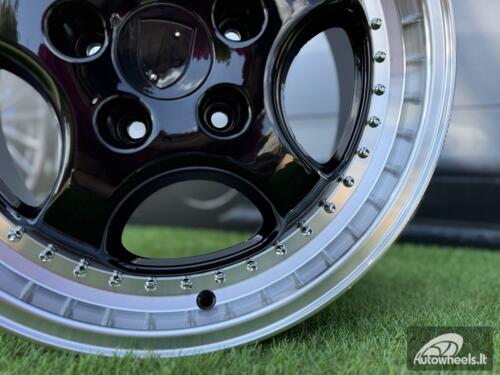 Ratlankis Porsche 964 Turbo speedline style 18X8J 5X130 ET50 71.56 Black with Diamond Cut Lip