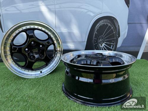 Ratlankis Porsche 964 Turbo speedline style 18X8J 5X130 ET50 71.56 Black with Diamond Cut Lip