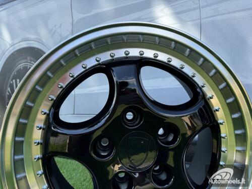 Ratlankis Porsche 964 Turbo speedline style 18X9.5J 5X130 ET50 71.56 Black with Diamond Cut Lip