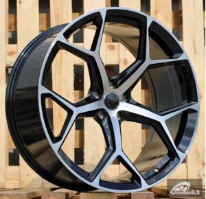 Ratlankis R19x8.5  5X112  ET  40  66.5  I5598  (FBX112)  Black Polished (MB)  For AUD  (K7)  (HYBRID FORGED)