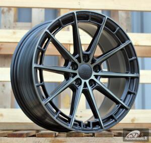 Ratlankis R19x8.5  5X112  ET  40  66.5  HX019F  (F9793)  Black Half Matt Double Tinted Face (BLHMDTF)  For HAXER  (P2)  (HYBRID FORGED New Design)