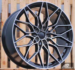 Ratlankis R18x8  5X120  ET  34  72.6  IN292  (Y1091)  Black Polished (MB)  For BMW  (P)