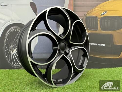 Ratlankis R19x8  5X110  ET  34  65.1  L2387  (IN3602F)  Black Polished Half Matt (MBHM)  For ALFA  (Z6)  (HYBRID FORGED)