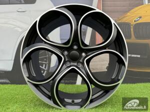 Ratlankis R19x8  5X110  ET  34  65.1  L2387  (IN3602F)  Black Polished Half Matt (MBHM)  For ALFA  (Z6)  (HYBRID FORGED)