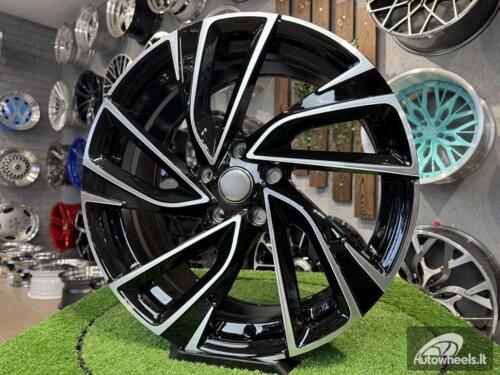 Ratlankis R17x7  5X100  ET  39  57.1  B5772  (FBX260)  Black Polished (MB)  For VW  (P2)  (HYBRID FORGED)