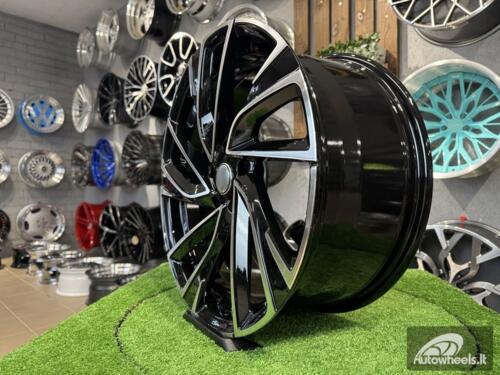 Ratlankis R17x7  5X100  ET  39  57.1  B5772  (FBX260)  Black Polished (MB)  For VW  (P2)  (HYBRID FORGED)