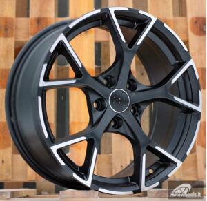 Ratlankis R18x8  5X112  ET  40  66.5  3S5997  Black Polished Half Matt (MBHM)  For AUD  (P)  (HYBRID FORGED)