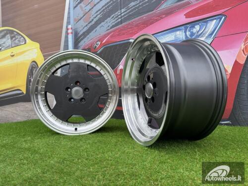 Ratlankis R18x8  5X112  ET  35  66.56  B5852  Graphite+Polished Lip (GRPL)  For MER  (P)  (HYBRID FORGED MONOBLOCK Style Rear+Front)