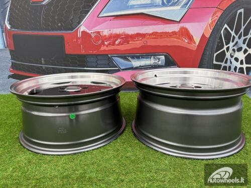 Ratlankis R18x8  5X112  ET  35  66.56  B5852  Graphite+Polished Lip (GRPL)  For MER  (P)  (HYBRID FORGED MONOBLOCK Style Rear+Front)