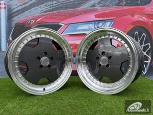 Ratlankis R18x8  5X112  ET  35  66.56  B5852  Graphite+Polished Lip (GRPL)  For MER  (P)  (HYBRID FORGED MONOBLOCK Style Rear+Front)