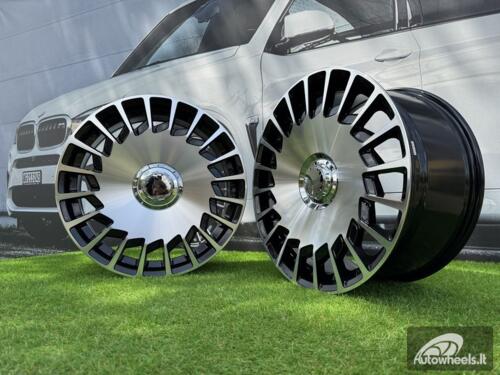 Ratlankis R19x9.5  5X112  ET  40  66.6  B1464  (REW019)  Black Polished (MB)  For MER  (P2)  (MAYBACH Rear+Front)