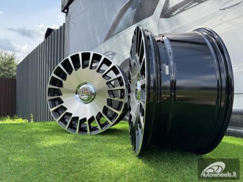 Ratlankis R19x9.5  5X112  ET  40  66.6  B1464  (REW019)  Black Polished (MB)  For MER  (P2)  (MAYBACH Rear+Front)
