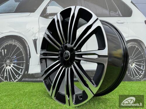 Ratlankis R22x9.5  5X108  ET  45  63.3  B1808  (FBX190)  Black Polished (MB)  For LAND  (Z5)  (HYBRID FORGED)