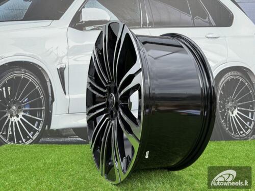 Ratlankis R22x9.5  5X108  ET  45  63.3  B1808  (FBX190)  Black Polished (MB)  For LAND  (Z5)  (HYBRID FORGED)