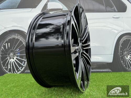 Ratlankis R22x9.5  5X108  ET  45  63.3  B1808  (FBX190)  Black Polished (MB)  For LAND  (Z5)  (HYBRID FORGED)