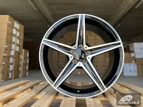Ratlankis R19x8  5X112  ET  43  66.6  B5052  (FBX163)  Black Polished (MB)  For MER  (P2)  (HYBRID FORGED)