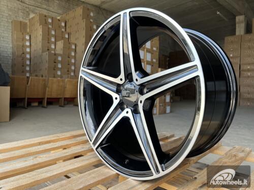Ratlankis R19x8  5X112  ET  43  66.6  B5052  (FBX163)  Black Polished (MB)  For MER  (P2)  (HYBRID FORGED)