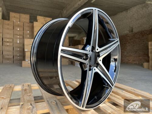 Ratlankis R19x8  5X112  ET  43  66.6  B5052  (FBX163)  Black Polished (MB)  For MER  (P2)  (HYBRID FORGED)