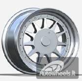 Ratlankis R15x7.5  4X100  ET  20  57.1  LU596  Silver+Polished Lip (SP)  For RACIN  (P1)  (HARTGE Style)