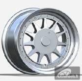 Ratlankis R15x7.5  4X100  ET  20  57.1  LU596  Silver+Polished Lip (SP)  For RACIN  (P1)  (HARTGE Style)