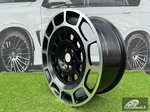 Ratlankis Land Rover Defender Octa Style R20X9J 5X120 ET38 72.56 Satin Black with Diamond Cut (Range Rover Sport)