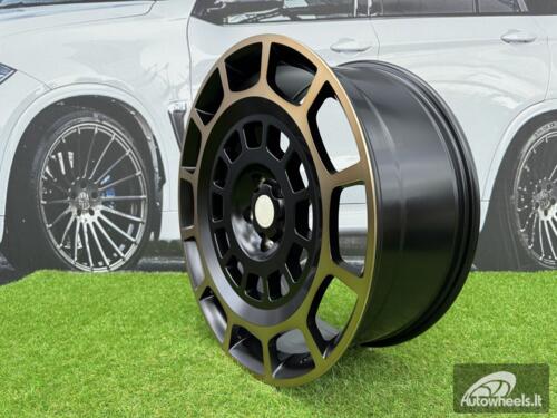 Ratlankis Land Rover Defender Octa Style R20X9J 5X120 ET38 72.56 Satin Black with Diamond Cut and Bronze Tint (Range Rover Sport)