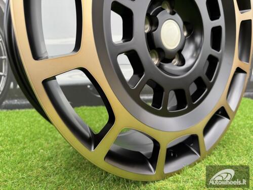 Ratlankis Land Rover Defender Octa Style R20X9J 5X120 ET38 72.56 Satin Black with Diamond Cut and Bronze Tint (Range Rover Sport)