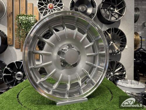 Ratlankis Mercedes Barock Style E 17X8J 5X112 ET30 66.6 Silver with Diamond Cut Lip