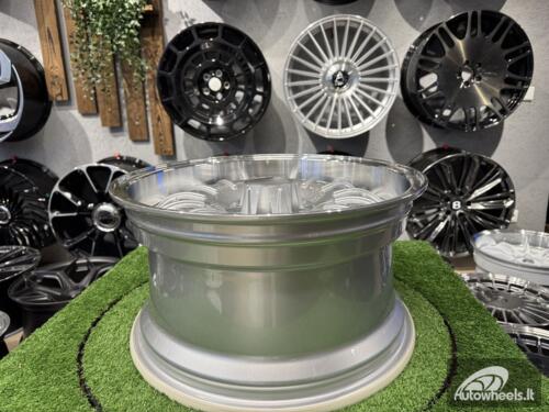 Ratlankis Mercedes Barock Style E 17X8J 5X112 ET30 66.6 Silver with Diamond Cut Lip