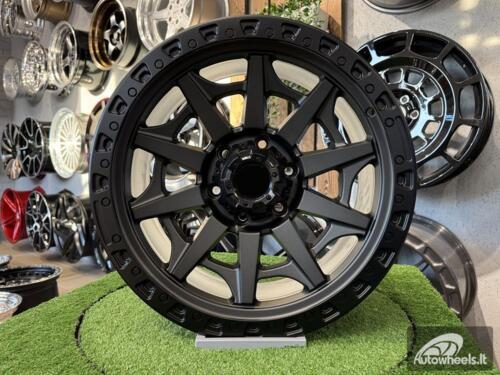 Ratlankis 4x4 Blazer Off Road 18X9J 6X139.7 ET0 110.1 Matt Grey with Black Lip