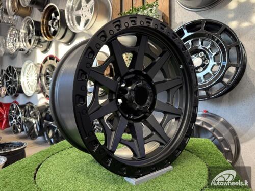 Ratlankis 4x4 Blazer Off Road 18X9J 6X139.7 ET0 110.1 Matt Grey with Black Lip
