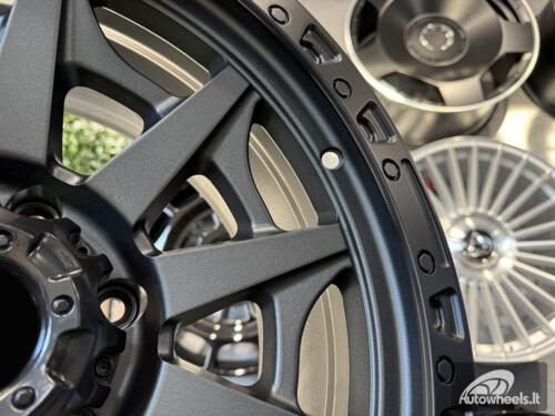 Ratlankis 4x4 Blazer Off Road 18X9J 6X139.7 ET0 110.1 Matt Grey with Black Lip