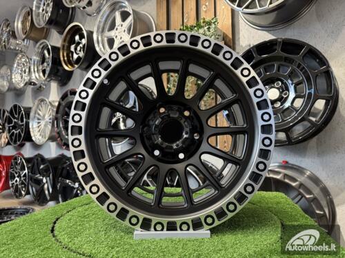 Ratlankis Fuel Off Road Cycle Style 17X9J 6X139.7 ET0 110.1 Matt Black with Diamond Cut Lip