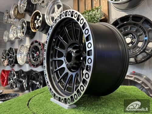 Ratlankis Fuel Off Road Cycle Style 17X9J 6X139.7 ET0 110.1 Matt Black with Diamond Cut Lip